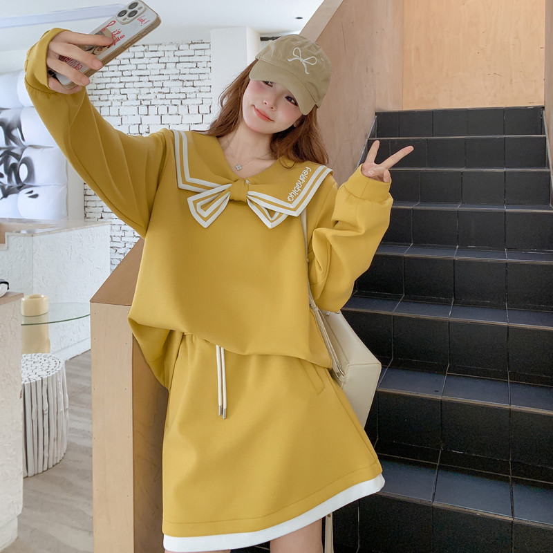 【】减龄海军领休闲套装C161-8929-P175-K268,女装套装/套裙,2C161