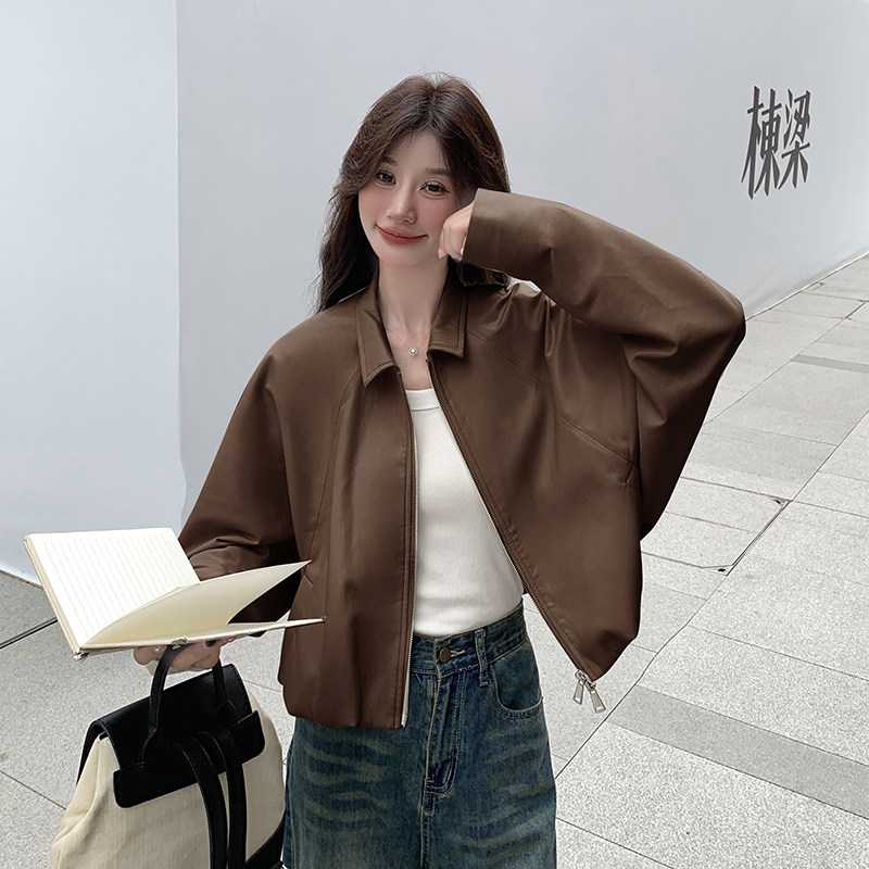 【新款已出货】休闲小个子皮衣外套C161-6889-P155-K228,女装皮衣,2C161