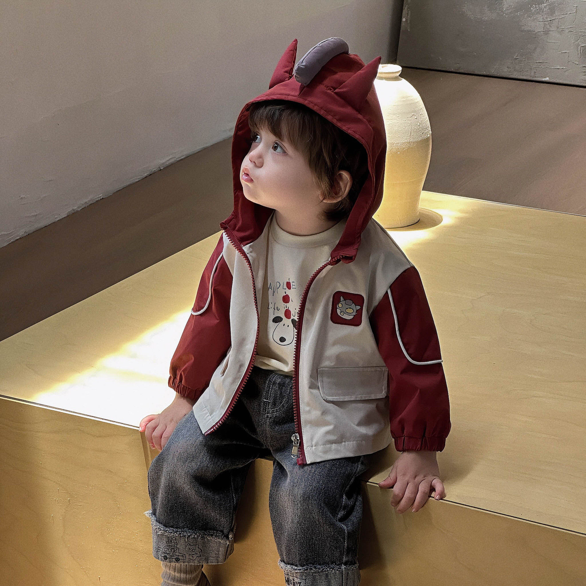 撤柜专区三 外套2025秋季新款婴幼儿衣服男宝宝秋装卡通连帽上衣