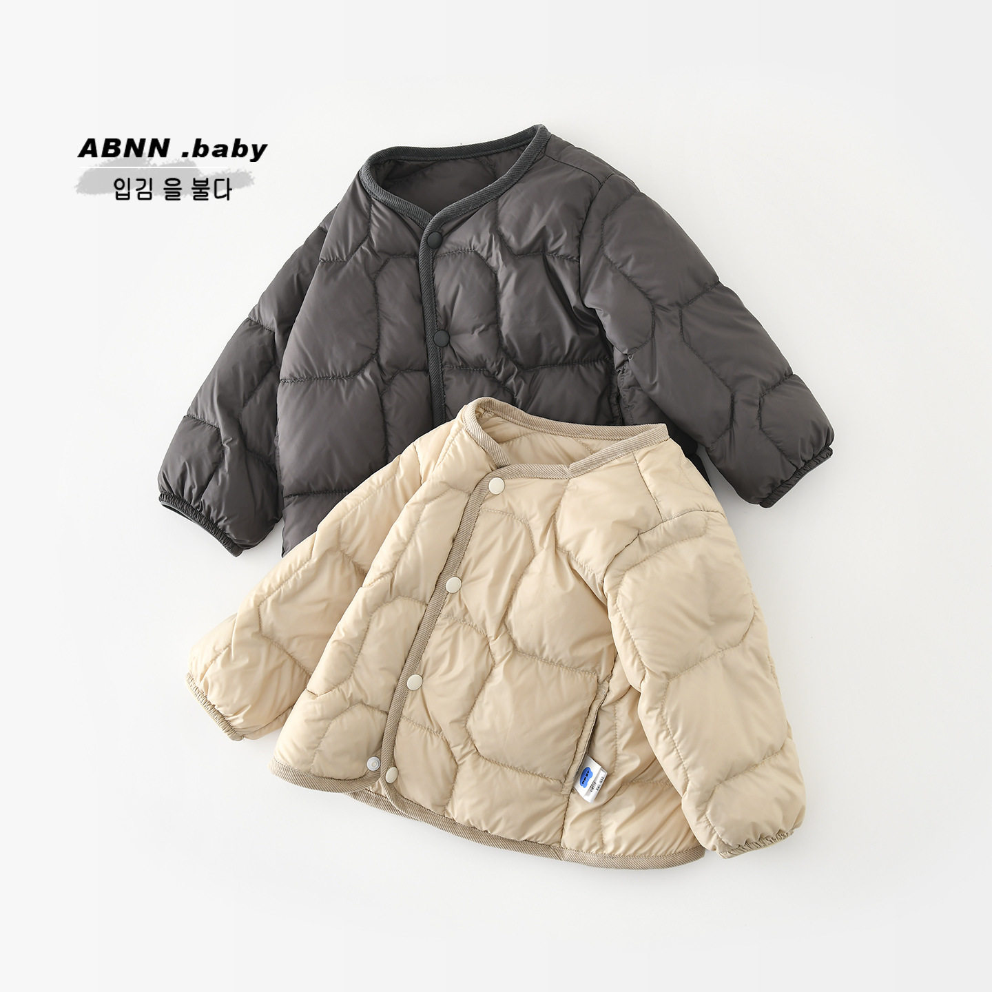 儿童羽绒服外套男童女童90白鸭绒校服内胆保暖上衣中小童66005