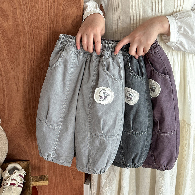 三折撤柜男童棉裤秋冬新款婴幼儿保暖夹棉长裤男宝宝贴布加厚裤子