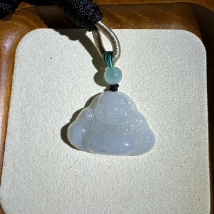 天然A货缅甸糯种佛公翡翠吊坠