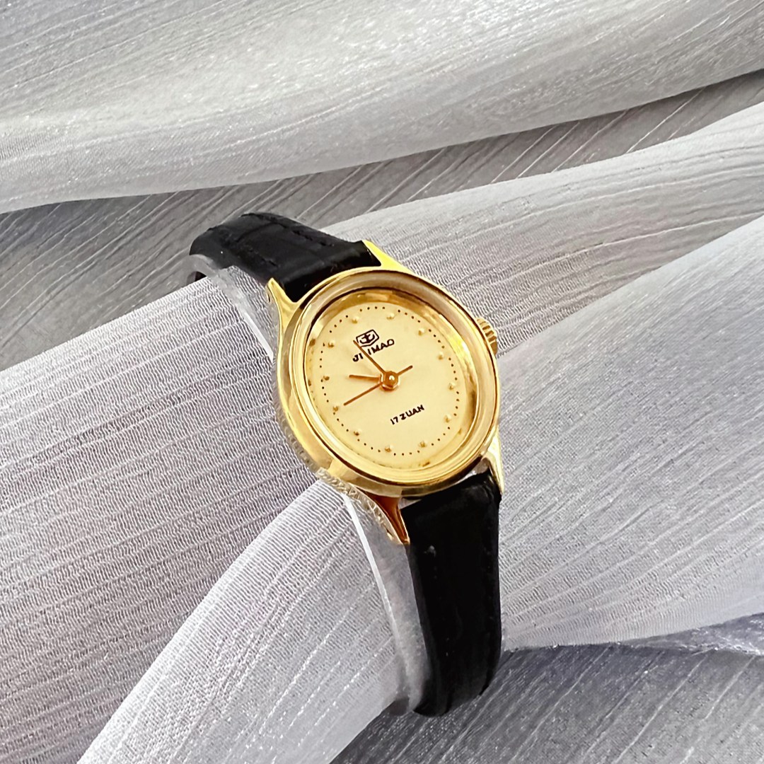 90年代正品金锚牌手表女士小众轻奢复古中古上弦机械表女学生手表