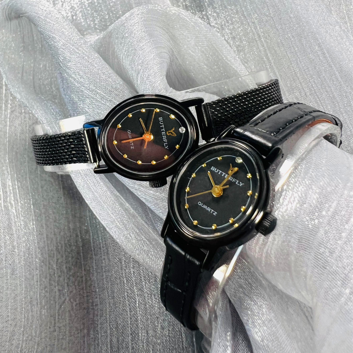 正品库存西安蝴蝶牌石英表进口机芯复古气质小众轻奢牛皮女士手表