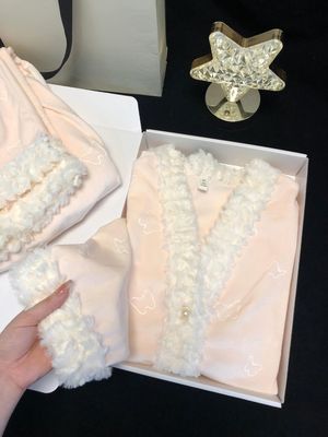 小香风加绒女加绒加厚睡衣套装