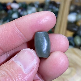 和田玉且末糖蓝随型小珠子配饰老光工艺复古风藏式手串手编绳配珠