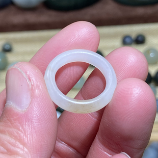 和田玉糖白玉戒指复古风小圈口戒圈手串手链项链跑环玉环配饰尾戒