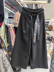 2025冬新款 气质女士九分休闲裤 时尚 阔腿裤 女气质休闲裤 朝花2205