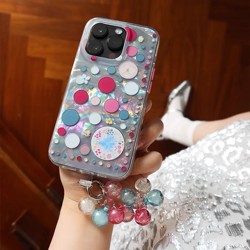 浮夸少女dayu小众贝壳纹趣味苹果系列iphone15promax手机壳少女心糖果钻石波点小众