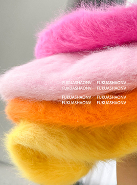 浮夸少女dayu 彩色兔毛贝雷帽毛绒绒少女可爱保暖针织南瓜