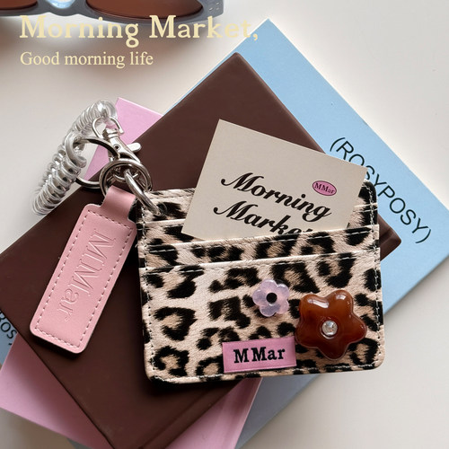 Morning Market 「豹纹小花」PU真皮时髦卡套旅行