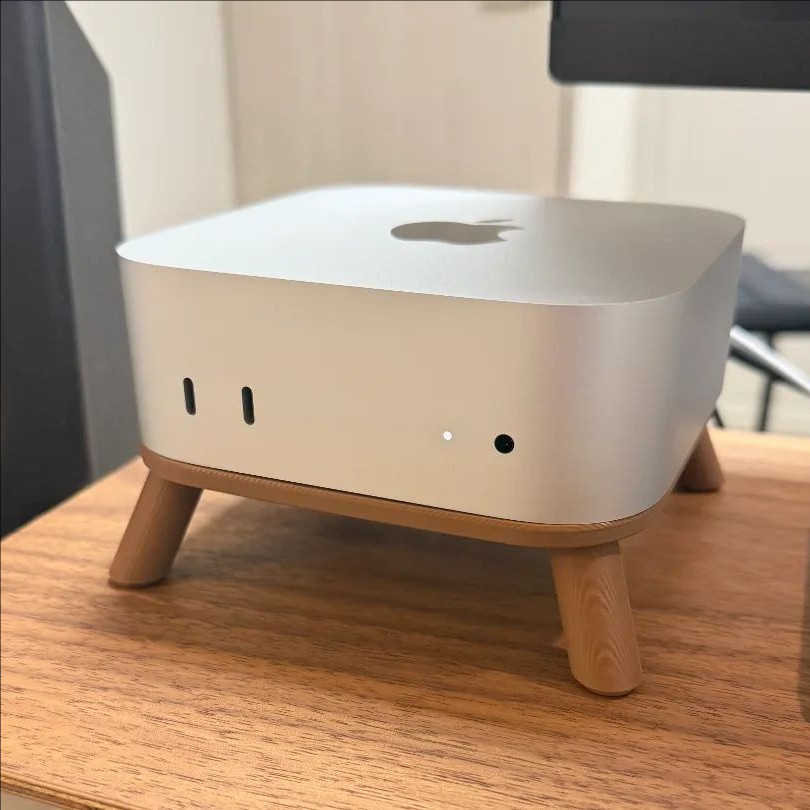 适用于苹果2024 Mac MiNi M4版个性小凳子底座，带防尘格栅