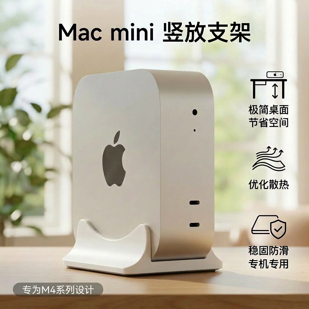 适配MacMiniM4竖放专用支架