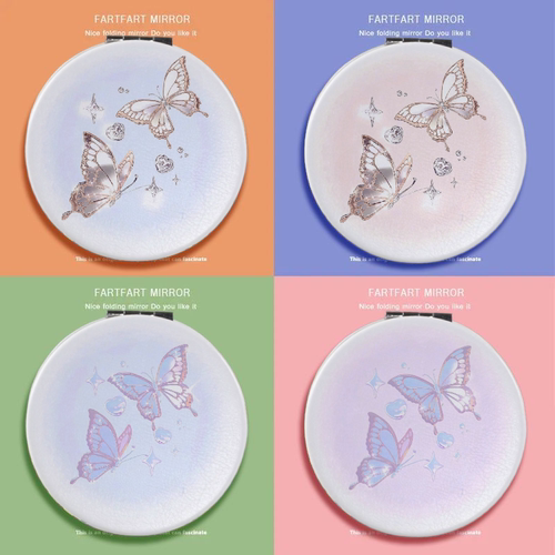 小镜子折叠双面翻盖小圆镜男女随身便携化妆镜迷你补妆镜礼品镜子