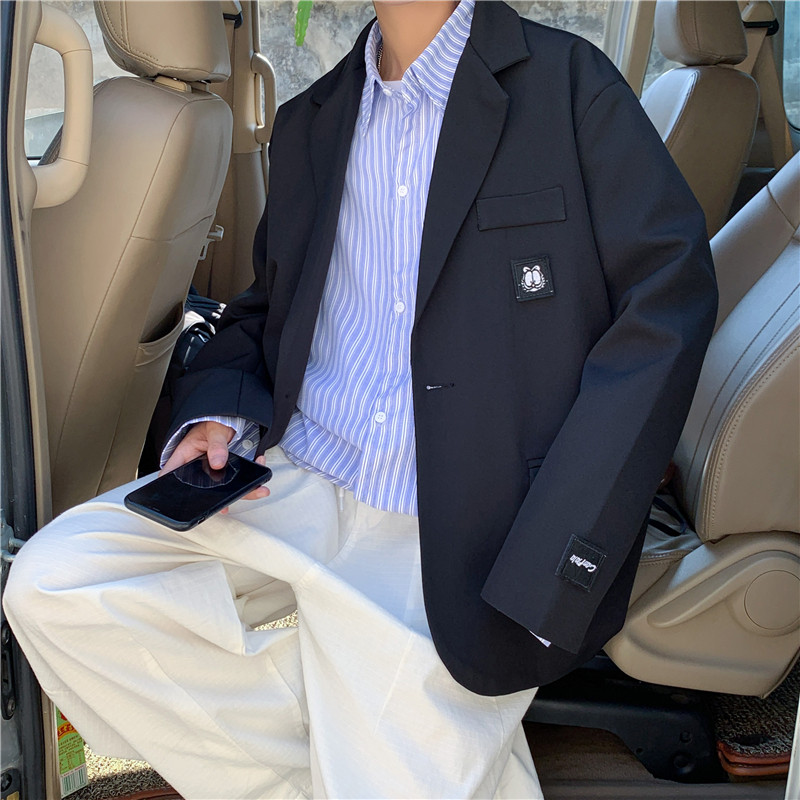 910A-W1087港风春秋帅气小西装潮流男士西服休闲外套图片