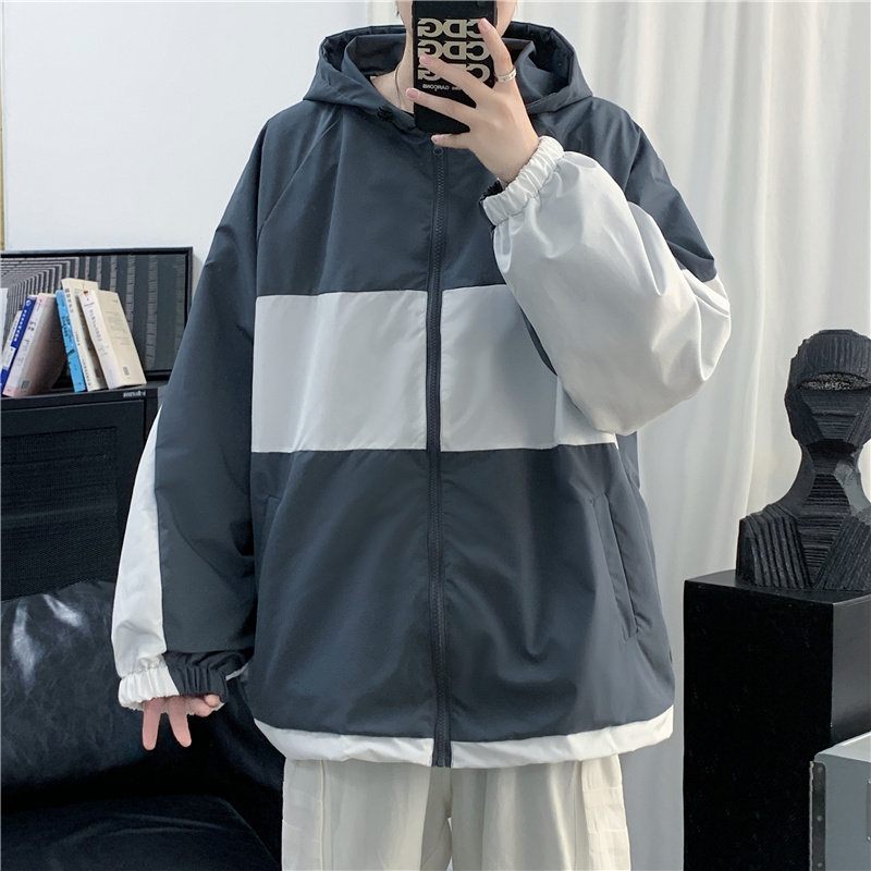 910A1020秋季男士拼接宽松连帽牛仔夹克外套,男装夹克,星座910A
