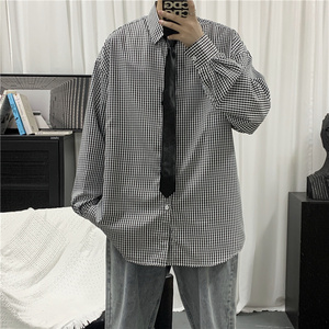 910A 922 秋季男士休闲百搭衬衫格子图片