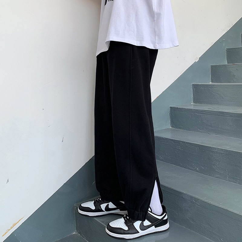 910A 新款男士宽松直筒百搭休闲束脚裤图片