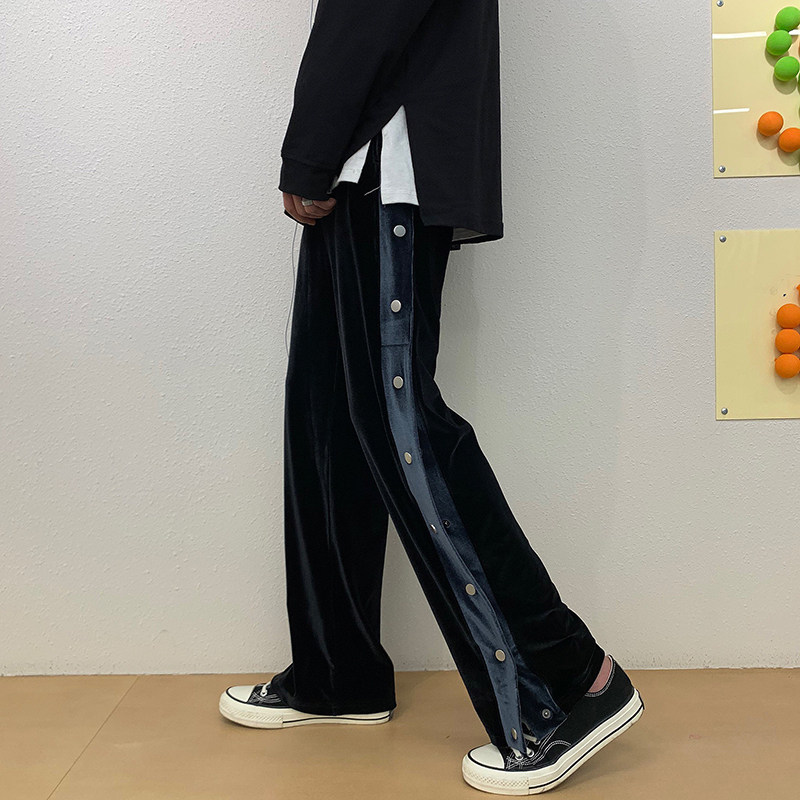 910A新款男士宽松休闲拼接休闲裤,男装休闲裤,星座910A
