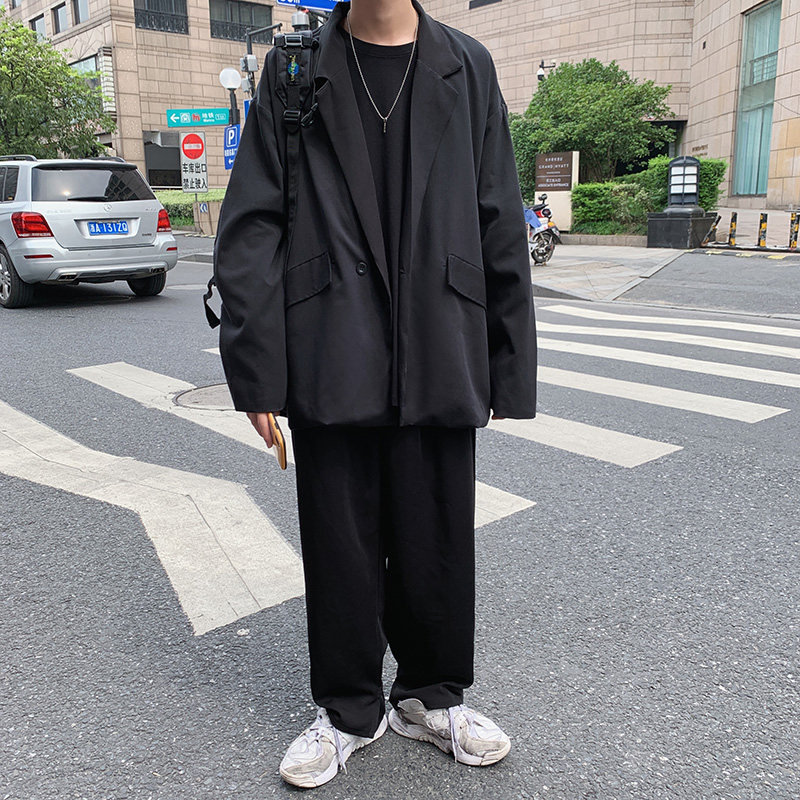 910A港风春秋新款纯色情侣jk西装西服男女,男装西服,星座910A