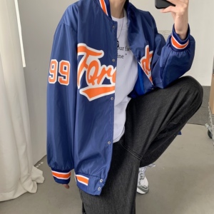 910A Y52 新款港风男士宽松休闲棒球服外套图片