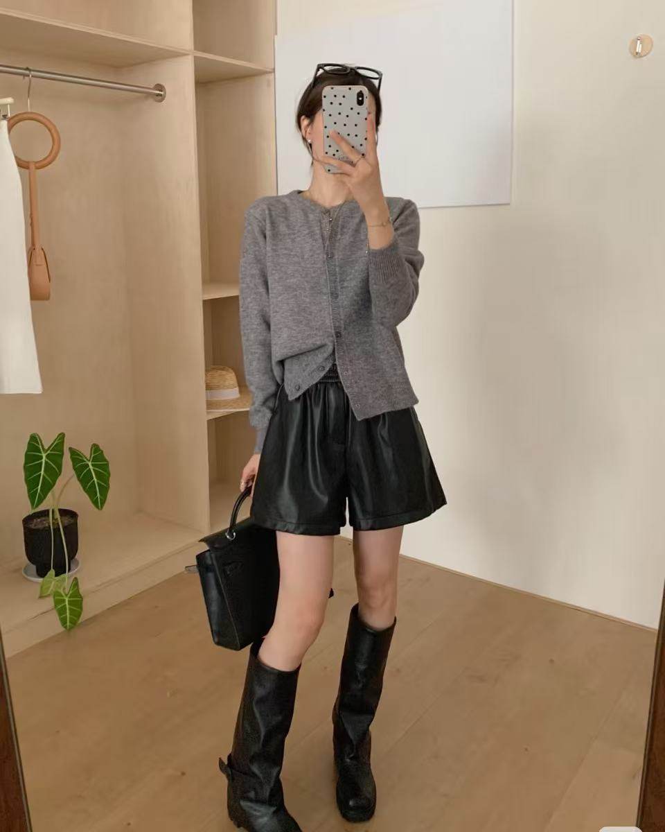 chao软！真皮羊皮短裤（不返场）,女装/女士精品,短裤,淘宝优惠券,粉丝福利购,淘宝优惠卷