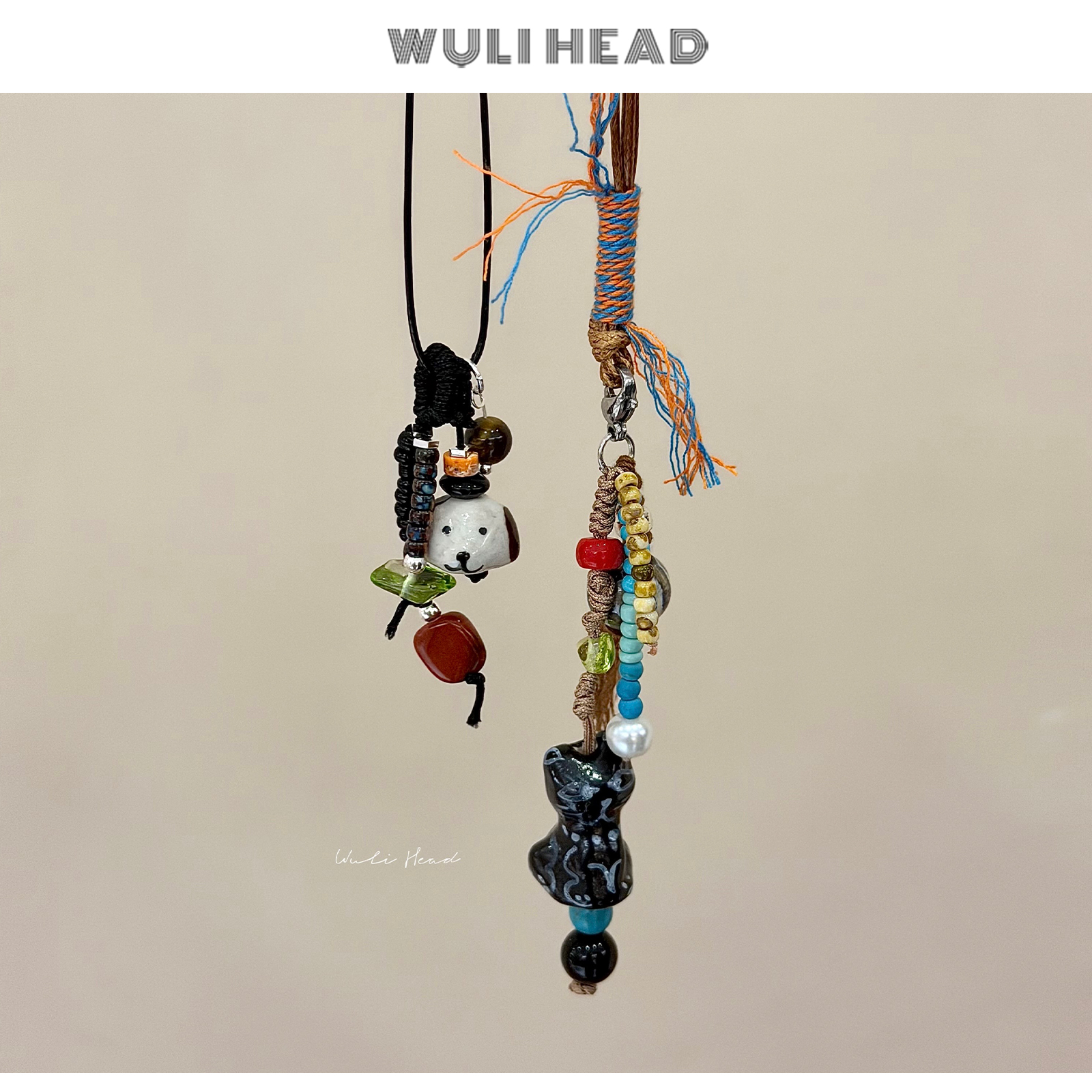 猫狗陶瓷长款项链毛衣链