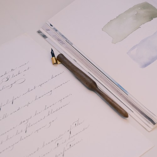 苏赞英文书法斜杆蘸水笔新手适用