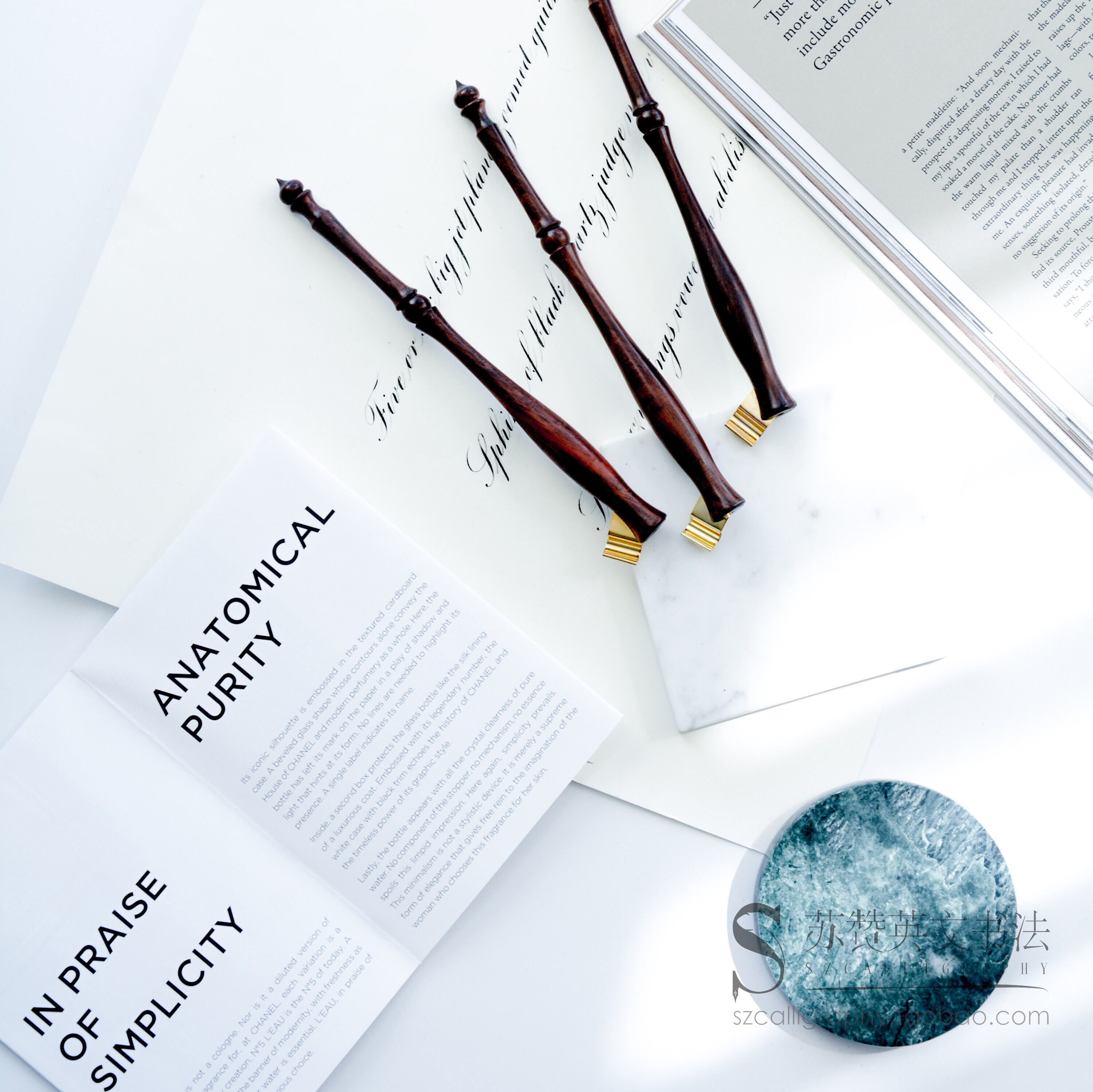 花体圆体蘸水笔斜头经典造型