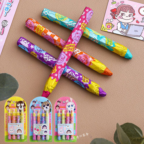 日本进口不二家铅笔巧克力儿童可