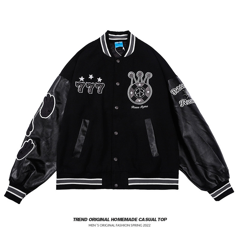 fearless无所畏惧原创潮牌2022图标刺绣棒球外套男女情侣款ins