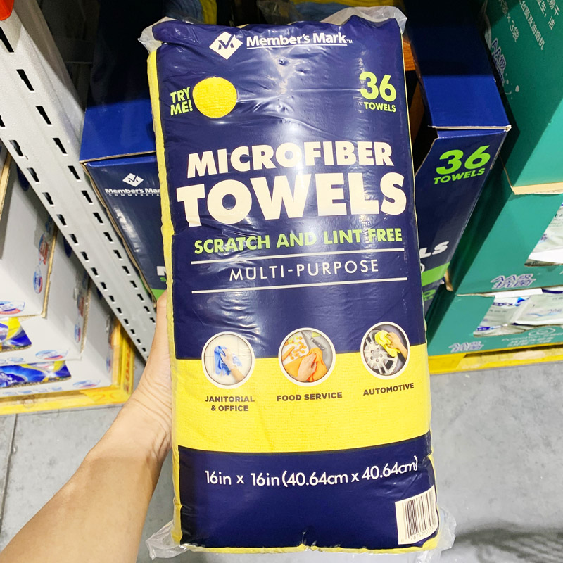 代购MM山姆 擦拭布抹布超细纤维毛巾厚柔软强吸水不掉毛36条清洁