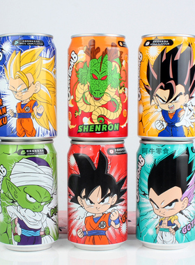 台湾进口Ocean Bomb七龙珠孙悟空联名收藏版水果味气泡水碳酸饮料