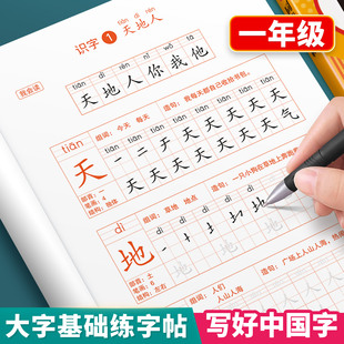小学生专用语文同步练字帖下册人教版拼音描红本笔画笔顺每日一练识字写字表二类字练习写字帖硬笔书法每日打卡