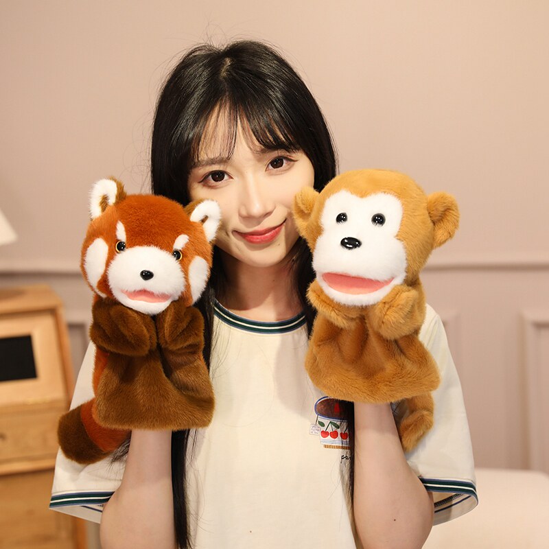 动物手偶毛绒玩具可张嘴猴子手套玩偶幼儿园互动表演布偶娃娃公仔