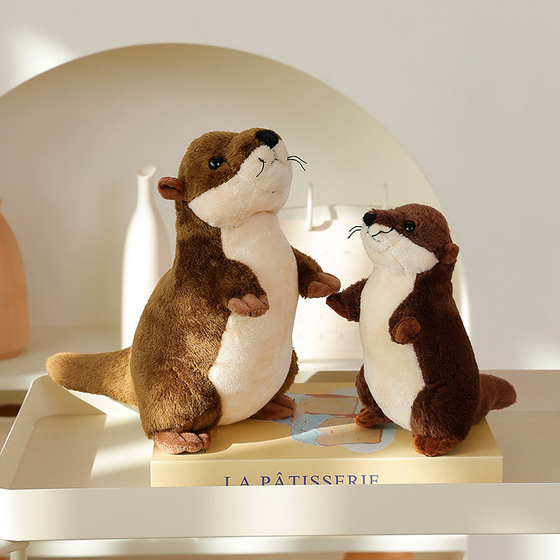 仿真水獭公仔毛绒玩具海獭土拨鼠