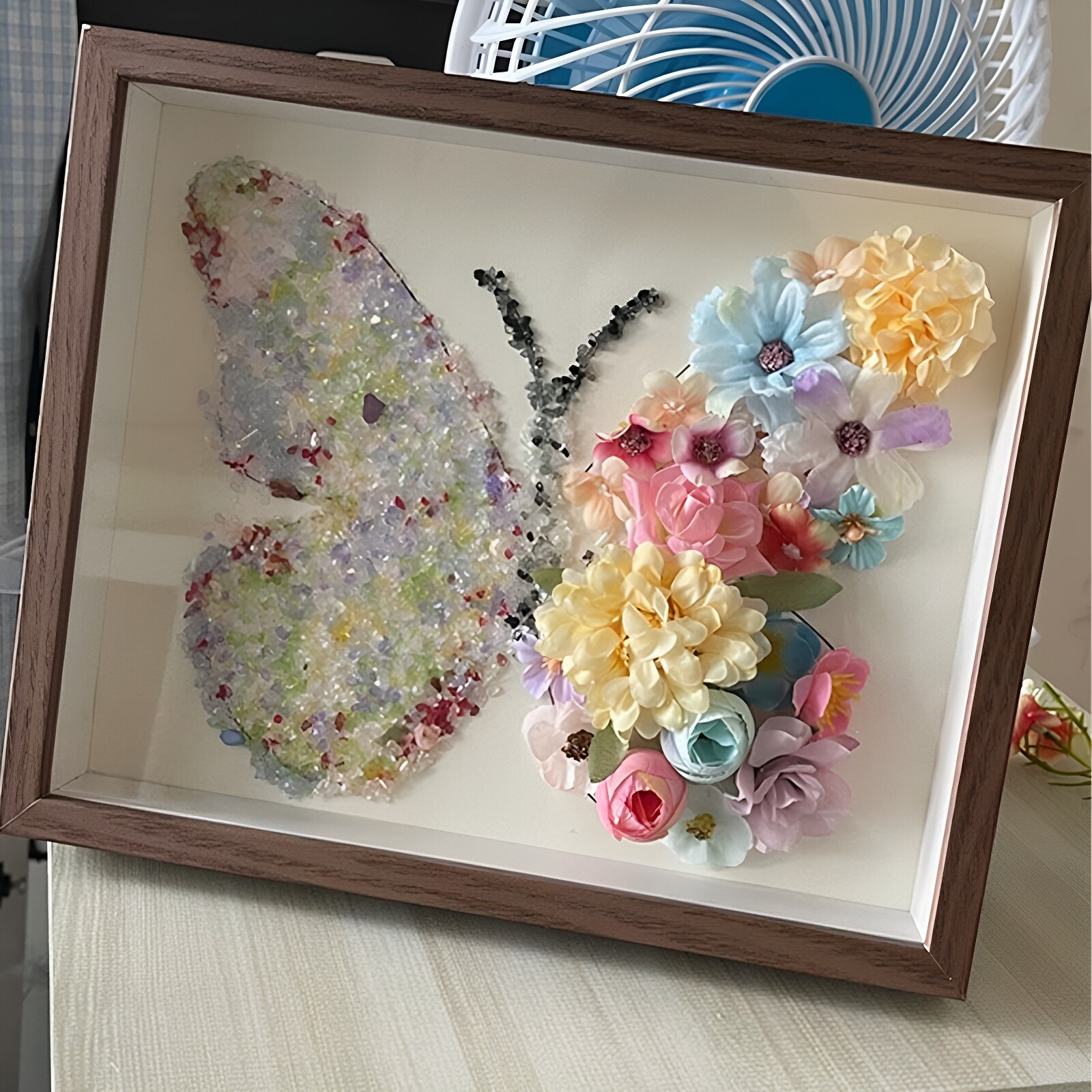 永生花蝴蝶相框摆件diy材料包手工制作七夕情人节生日礼物送女友