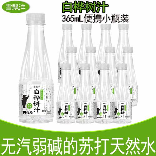 【365ML*12瓶】白桦树汁苏打天然水夏季饮品整箱批发网红饮料原汁