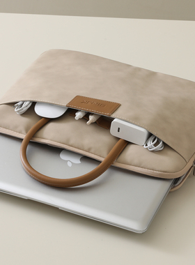 高级感笔记本电脑包手提 女士公文通勤便携袋适用MacBook13苹果pro13.3Air14英寸华为联想小新15.6小米16荣耀