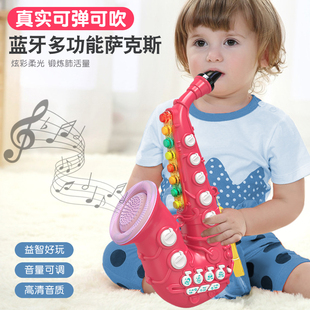 儿童喇叭玩具岁宝宝益智萨克斯可吹小口哨单簧管女孩岁音乐乐器