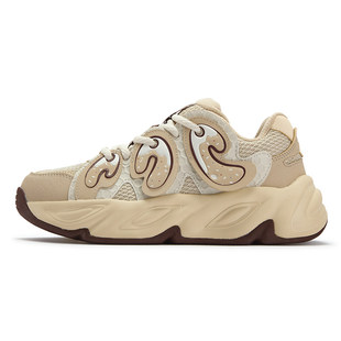 361°绒绒熊丨女鞋运动鞋2026春季百搭厚底微面包休闲鞋582546723