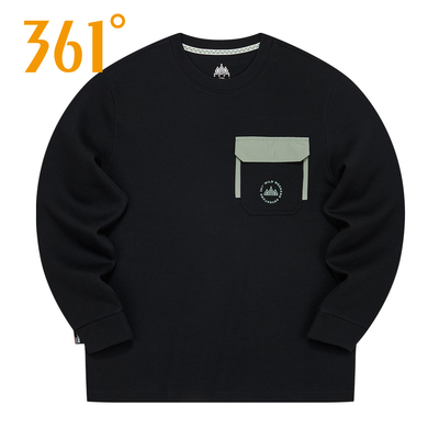 361度运动卫衣男2025秋季新款官方旗舰正品套头卫衣宽松舒适上衣