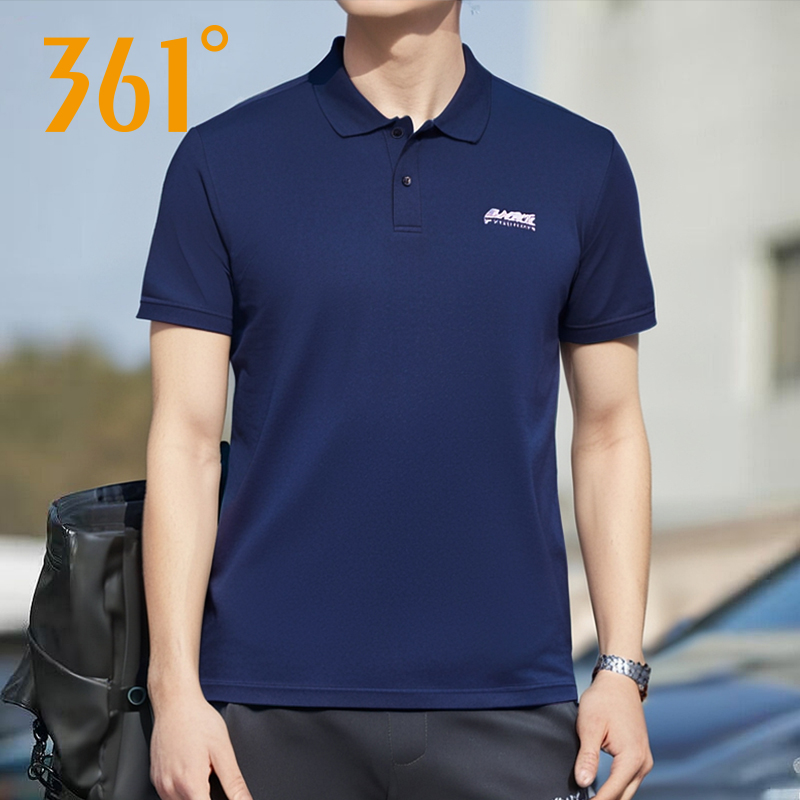 361度polo衫男透气短袖