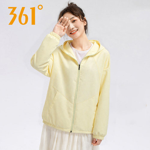 361度运动外套女式连帽风衣宽松防风透气软壳衣春季新品562532602