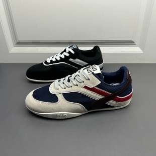 撤柜断码处理真皮女鞋秋冬新款秀气时尚拼色内增高运动休闲德训鞋