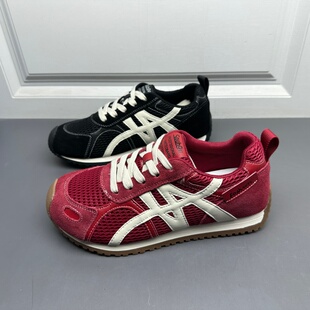 处理真皮运动德训鞋 休闲鞋 女春季 增高软底舒适时尚 新款 撤柜断码