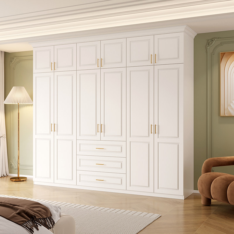 美式柜家用卧室衣帽间组衣合约柜现代简一173靠墙欧式衣橱实木体