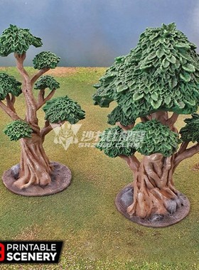 沙盘DND Rampage 树木系列 3D高清打印▲沙扎比部落