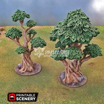 沙盘DND Rampage 树木系列 3D高清打印▲沙扎比部落