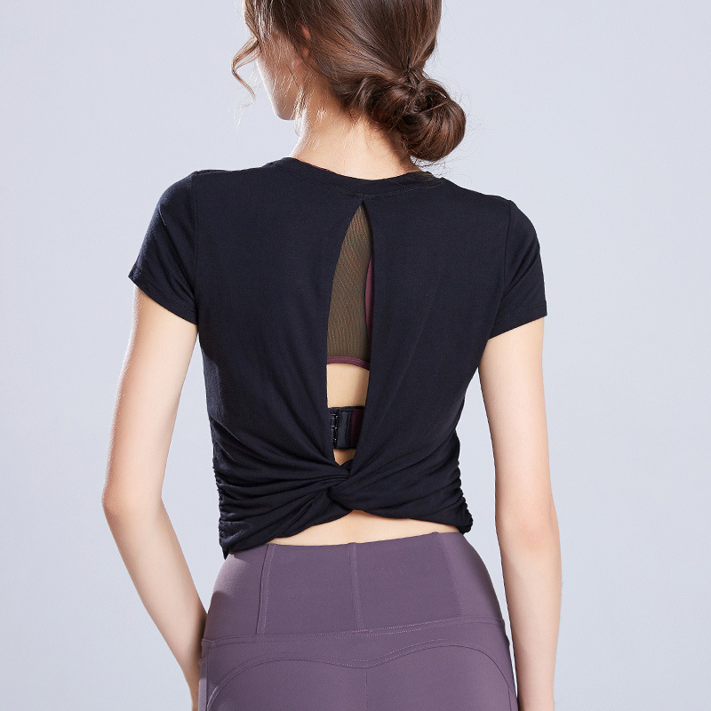 运动罩衫短袖跑步衣健身衣瑜伽服T恤女套头速干吸汗抑菌上衣